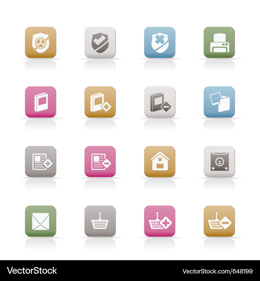 Internet and website buttons icons Vector Image