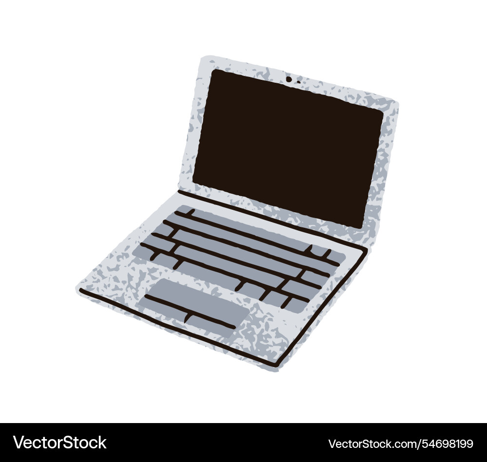 Laptop portable personal computer open notebook Laptop portable personal computer open notebook vector image