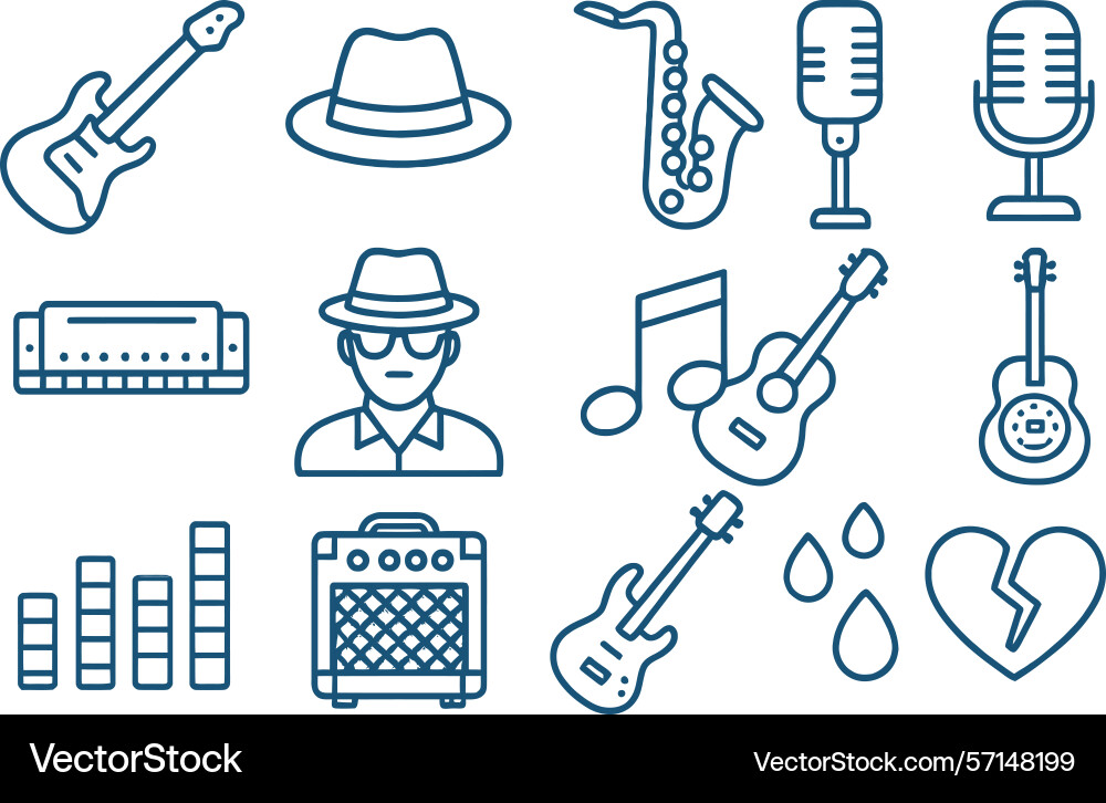 Music-themed featuring Music-themed featuring Vector Image