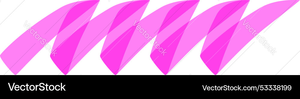 Pink highlighter strokes creating abstract zig zag Vector Image