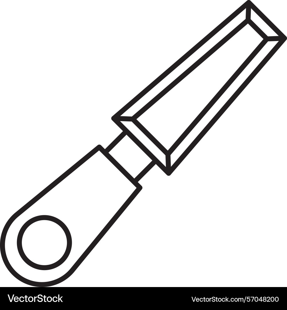 Chisel line icon design Vector Image