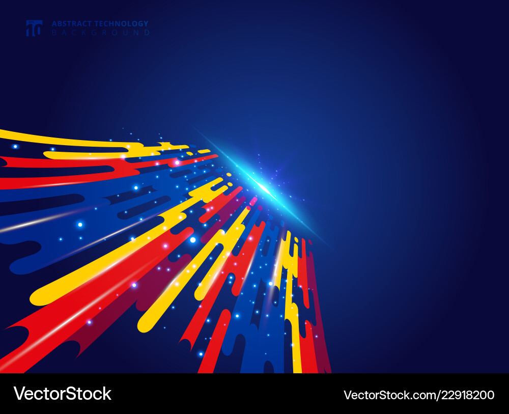 Dynamic Geometric Lines - Abstract Tech vector image