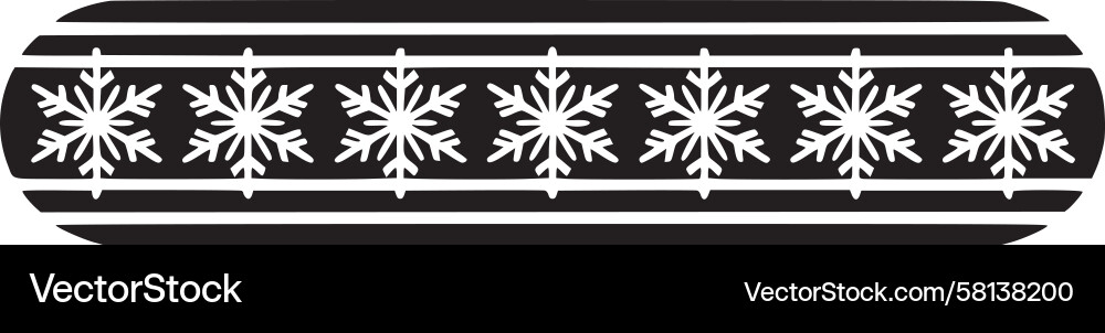 Snowflake Border Pattern Vector Image