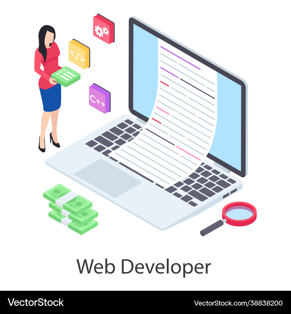 Web developer vector image