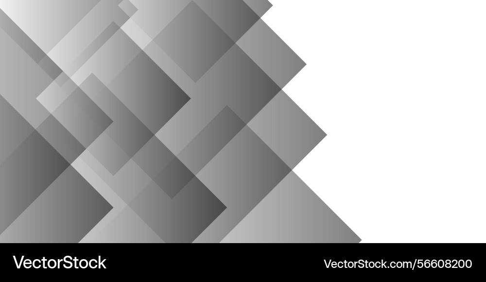 White geometric overlapping square pattern Vector Image