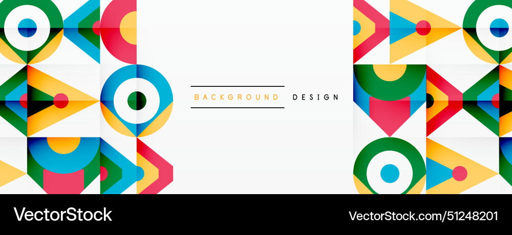 A colorful geometric pattern with arrows Vector Image