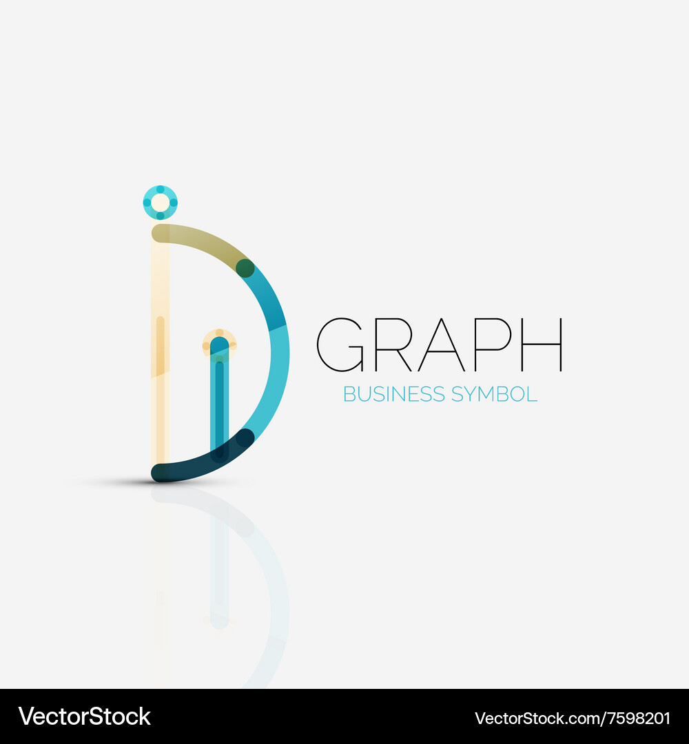 Abstract logo idea linear chart or graph Vector Image