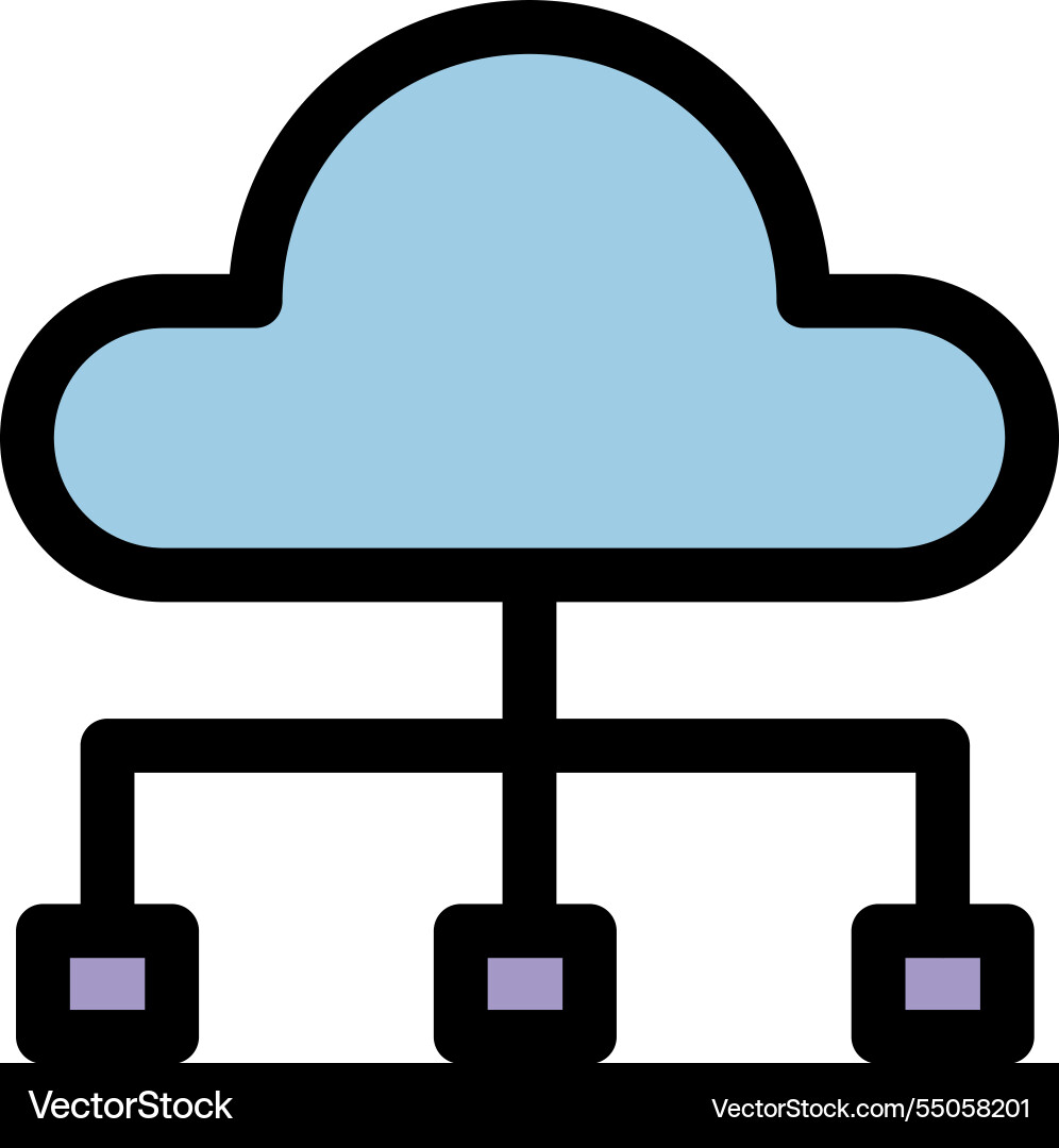 Cloud computing symbol Cloud computing symbol vector image