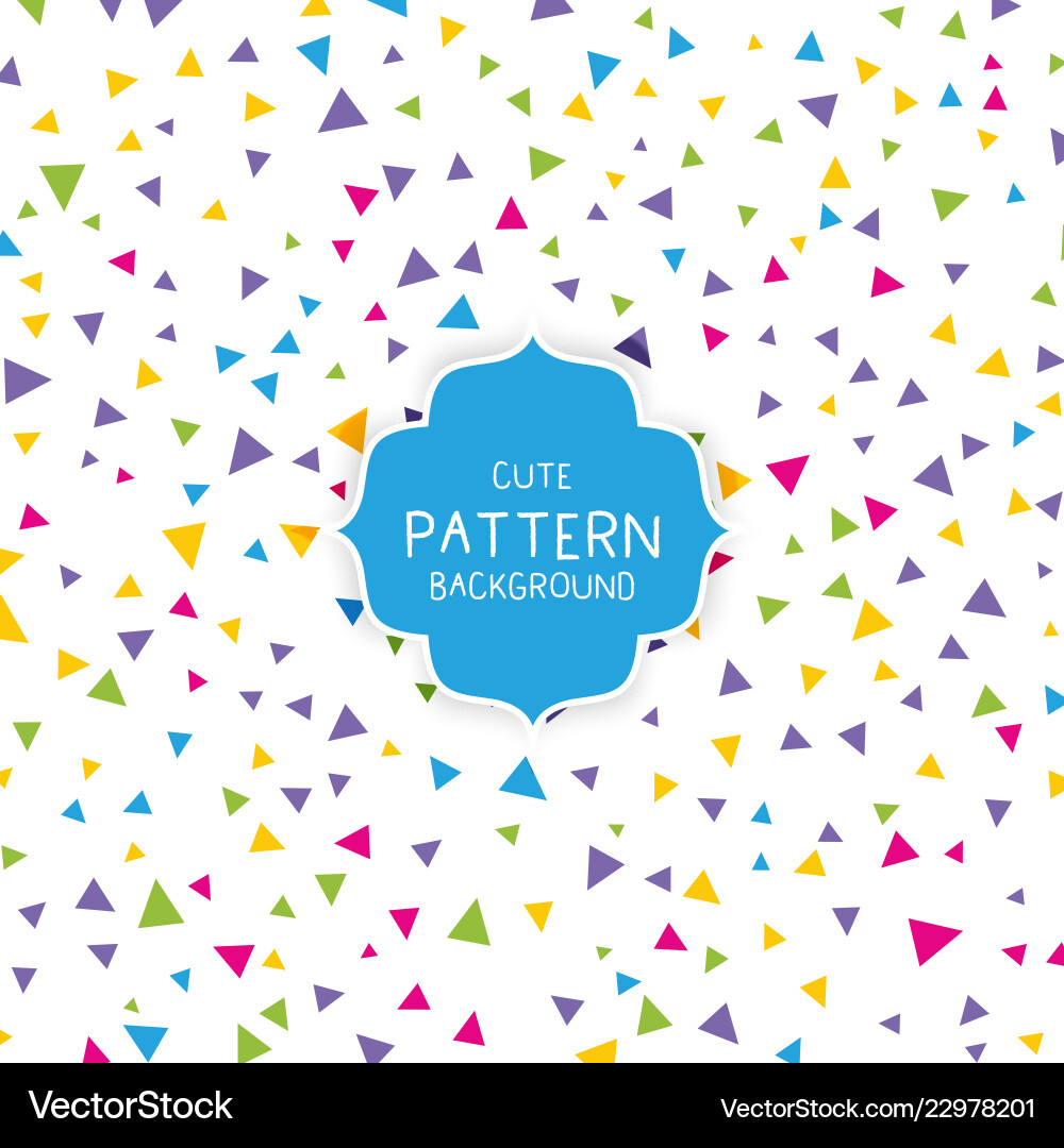 Cute triangle pattern background Vector Image