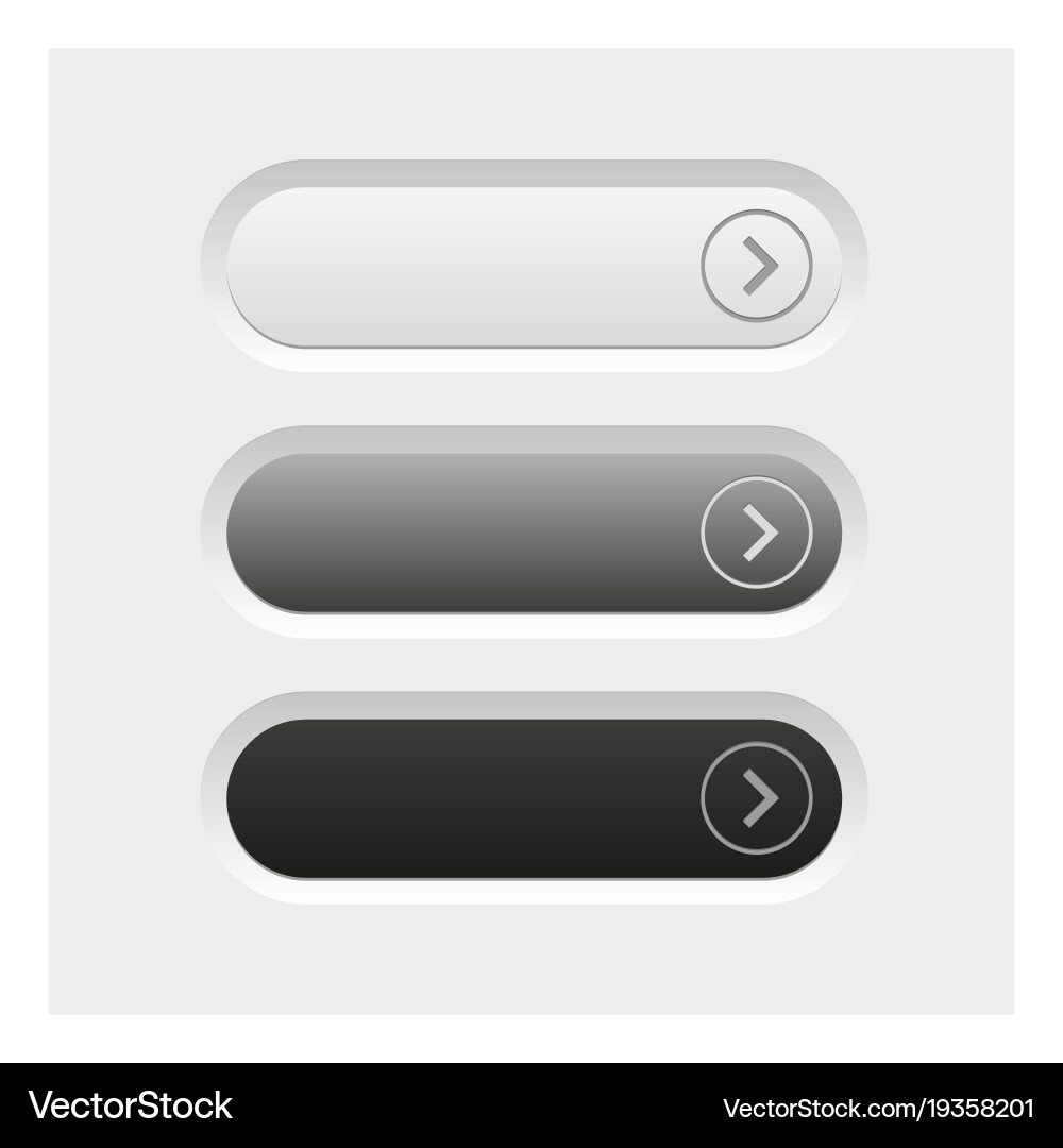 Empty button set vector image