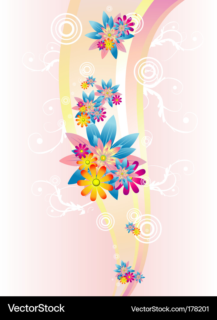 Flower abstract background Royalty Free Vector Image