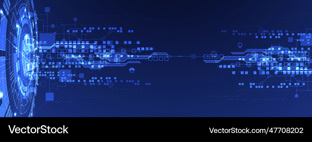 Abstract Circuit Technology Background Vector Image