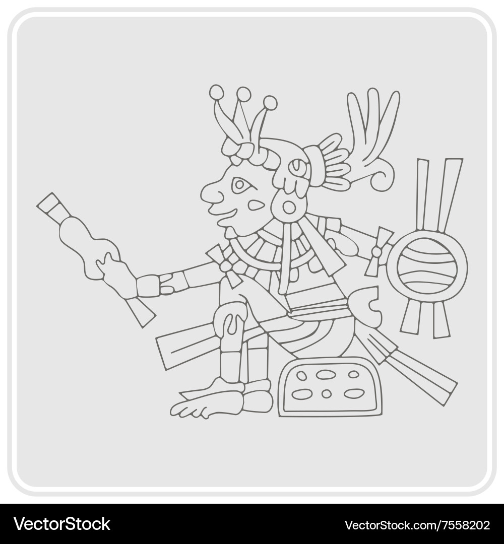 Aztec Codex Symbol Icon vector image