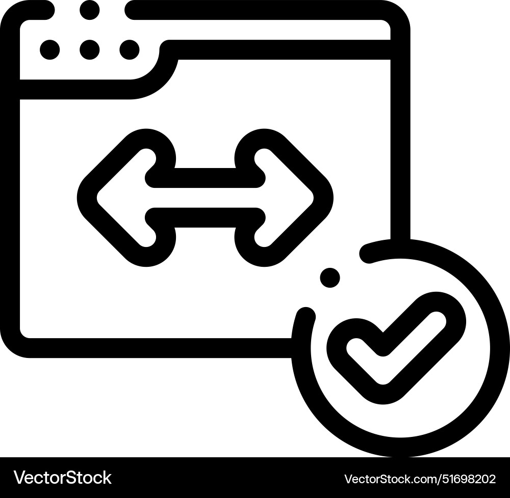 Browser icon thin linear style design isolated Browser icon thin linear style design isolated Vector Image