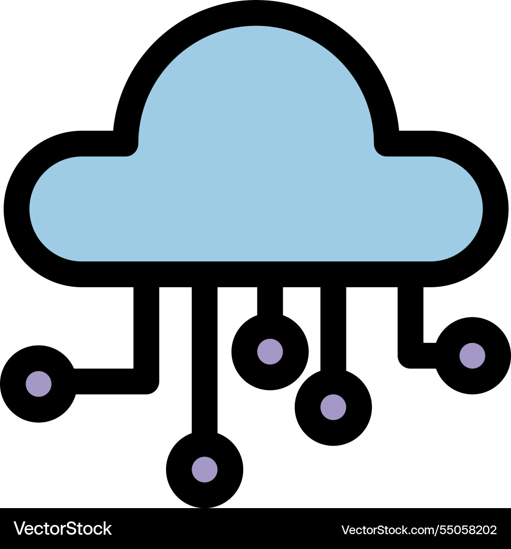 Cloud computing symbol Cloud computing symbol vector image