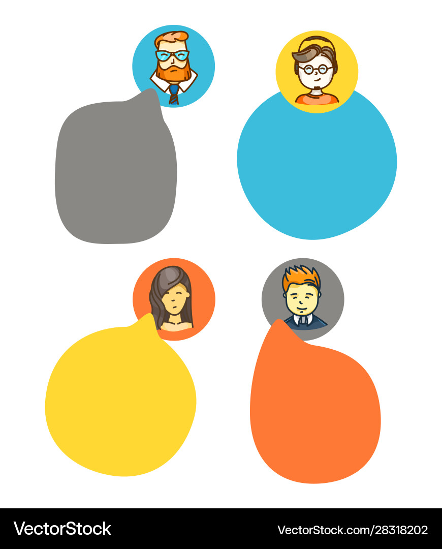 Different speech bubbles with empty Different speech bubbles with empty vector image
