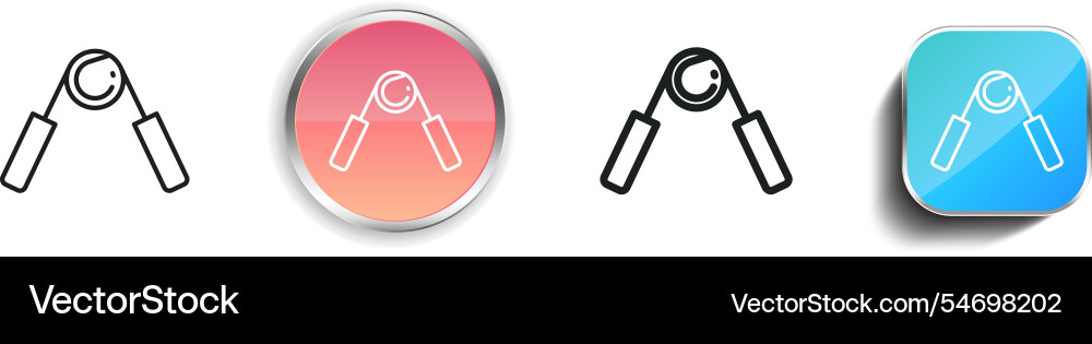 Grip icon thin linear regular and button style Grip icon thin linear regular and button style Vector Image