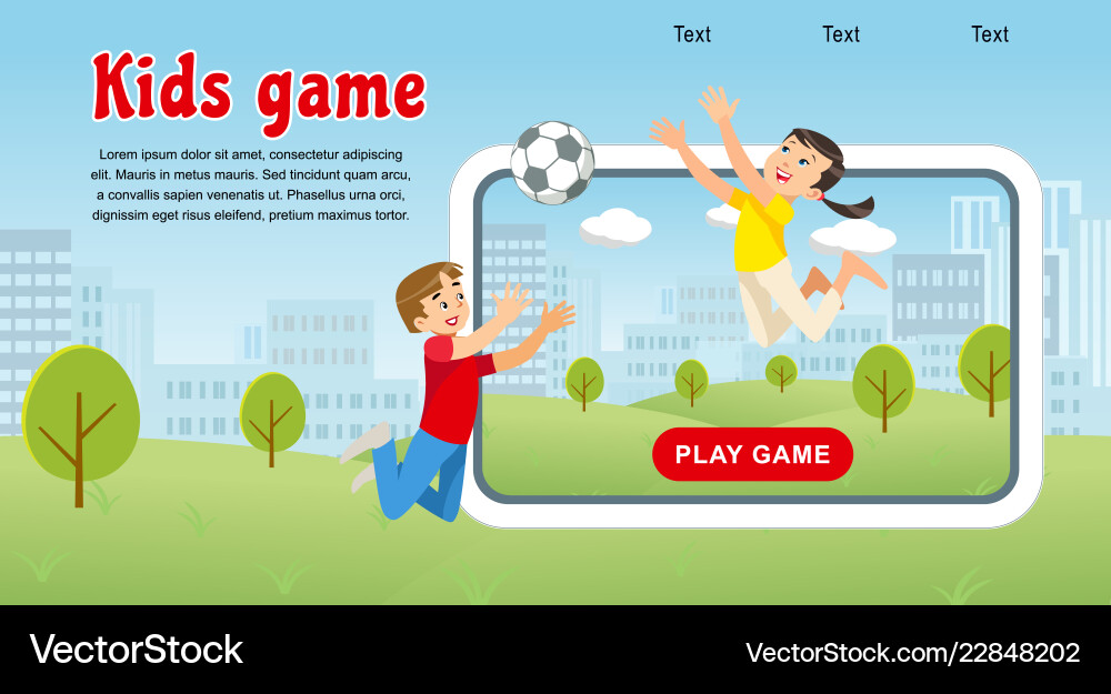 Konzept Bild glücklich Kinder Spiel Fußball Konzept Bild glücklich Kinder Spiel Fußball vektorbild