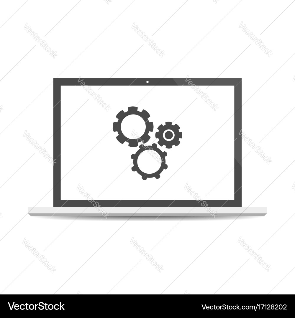 Testing system icon functional software vector image