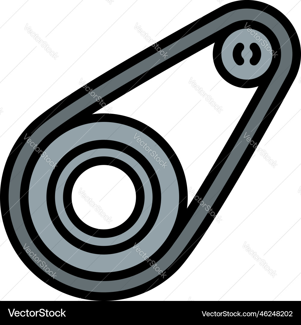 Vehicle belt icon outline car engine Vehicle belt icon outline car engine vector image
