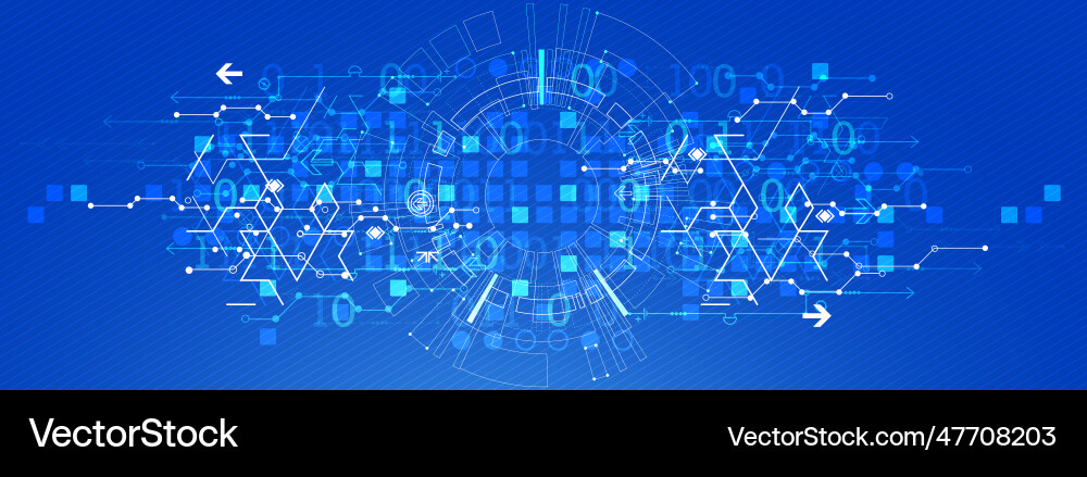 Abstract Circuit Technology Background vector image