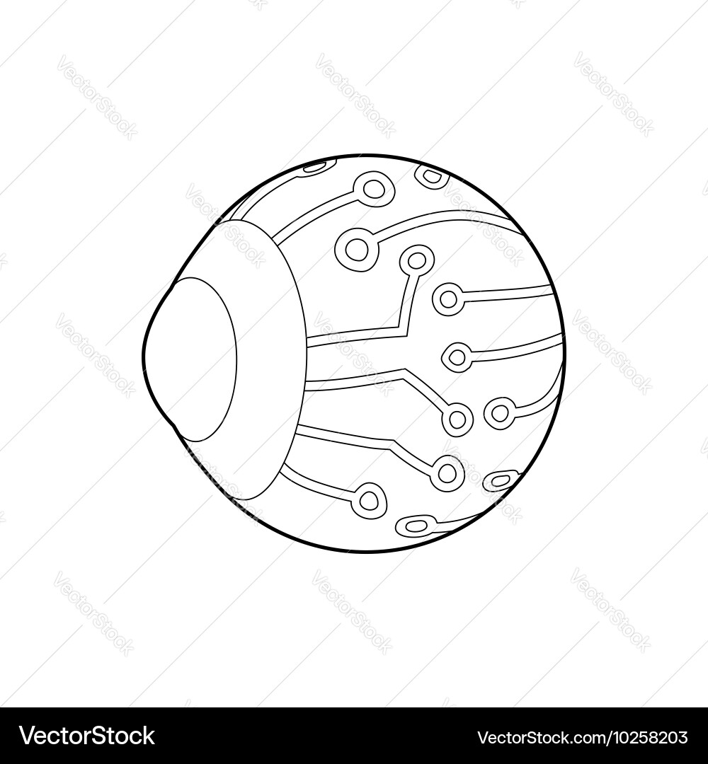 Cyber eyes icon outline style Vector Image