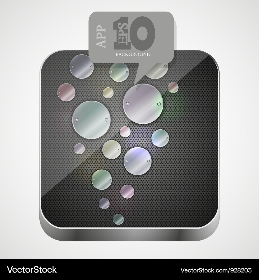 Metallic App Icon - Chrome Effect Vector Image