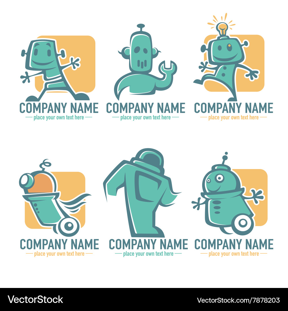 Modern Robot Character vector image