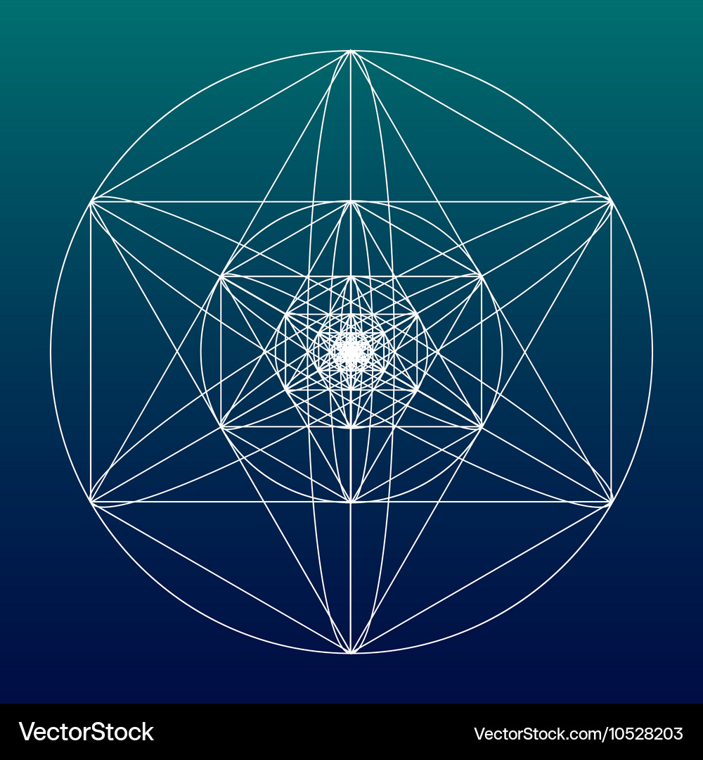 Sacred Geometry - Flower of Life Symbol Vector Image