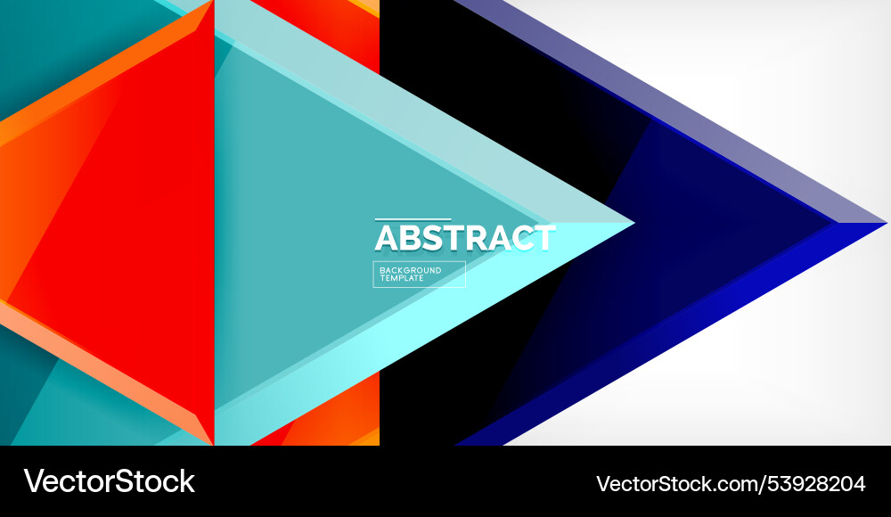 Abstract background - colorful triangles with 3d Abstract background - colorful triangles with 3d vector image