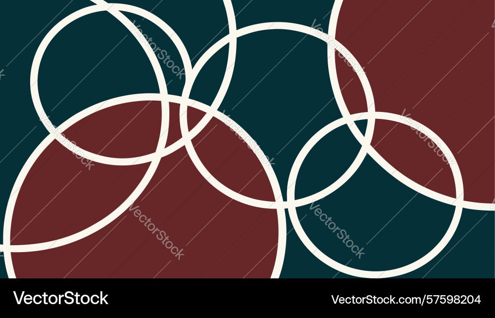 Abstract intersecting circle pattern dynamic vector image