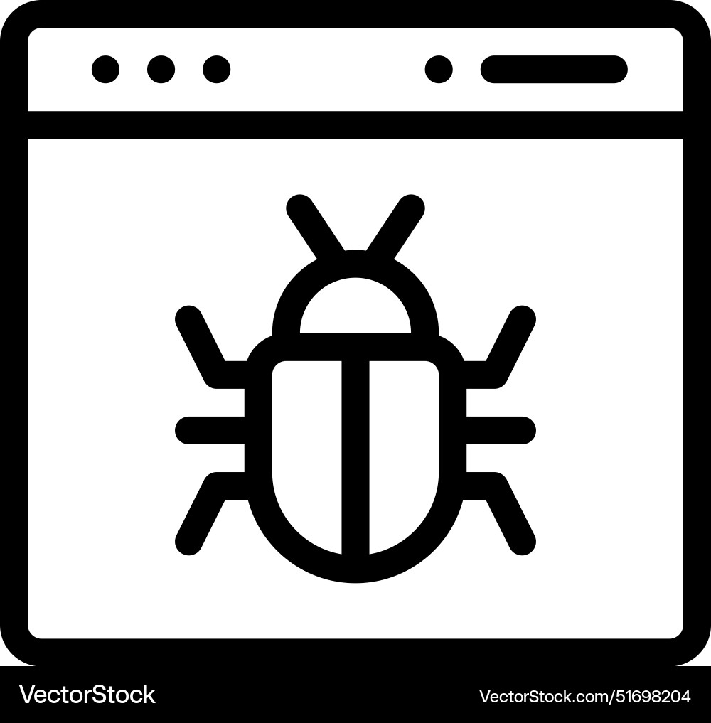 Browser icon thin linear style design isolated Vector Image