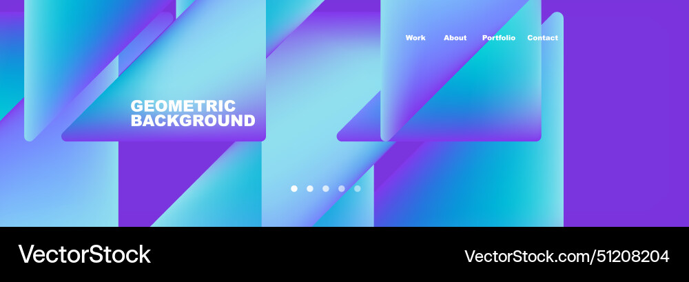 Colorful fluid gradient triangles and squares web Vector Image