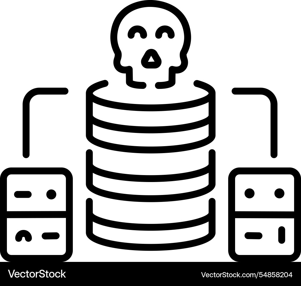Database hacking Vector Image