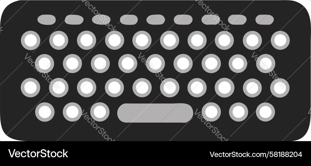 Modern Computer Keyboard Icon vector image