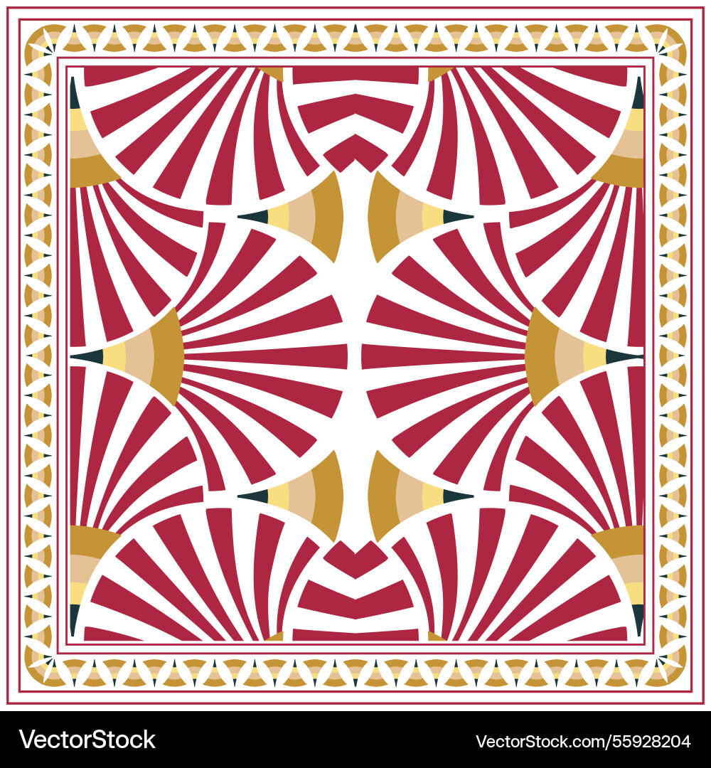 Retro geometric print pattern Retro geometric print pattern vector image