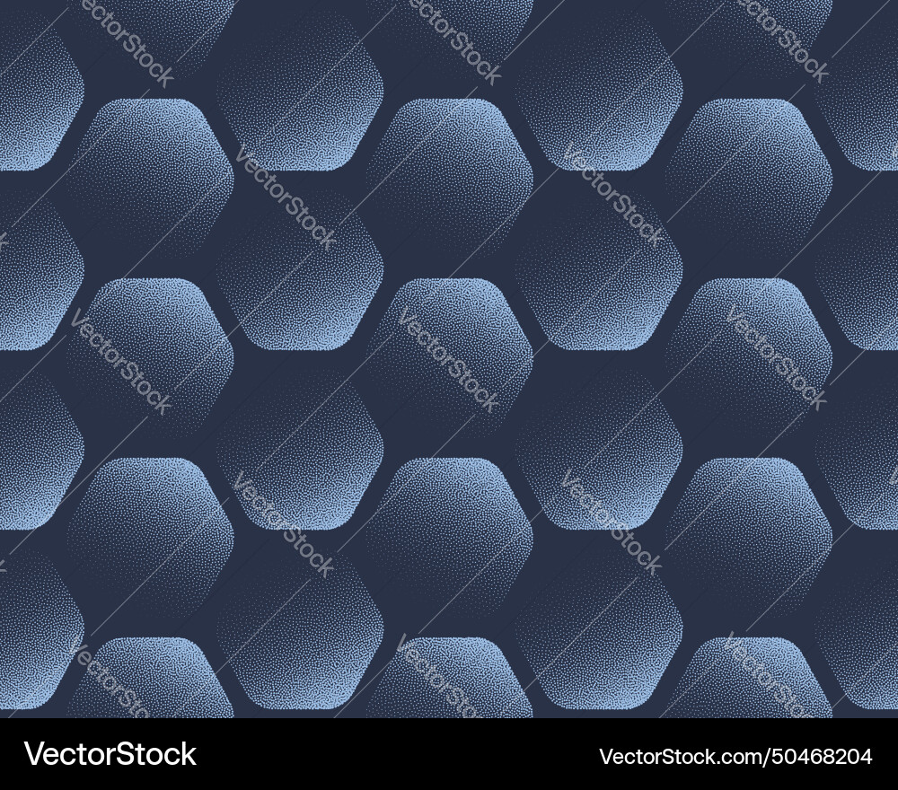 Rounded hexagons grid seamless pattern trendy Rounded hexagons grid seamless pattern trendy vector image