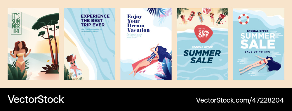 Sommerverkauf Banner und Plakate Sommerverkauf Banner und Plakate vektorbild