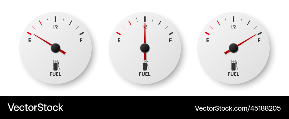 3d realistic gas fuel tank gauge oil level 3d realistic gas fuel tank gauge oil level vector image