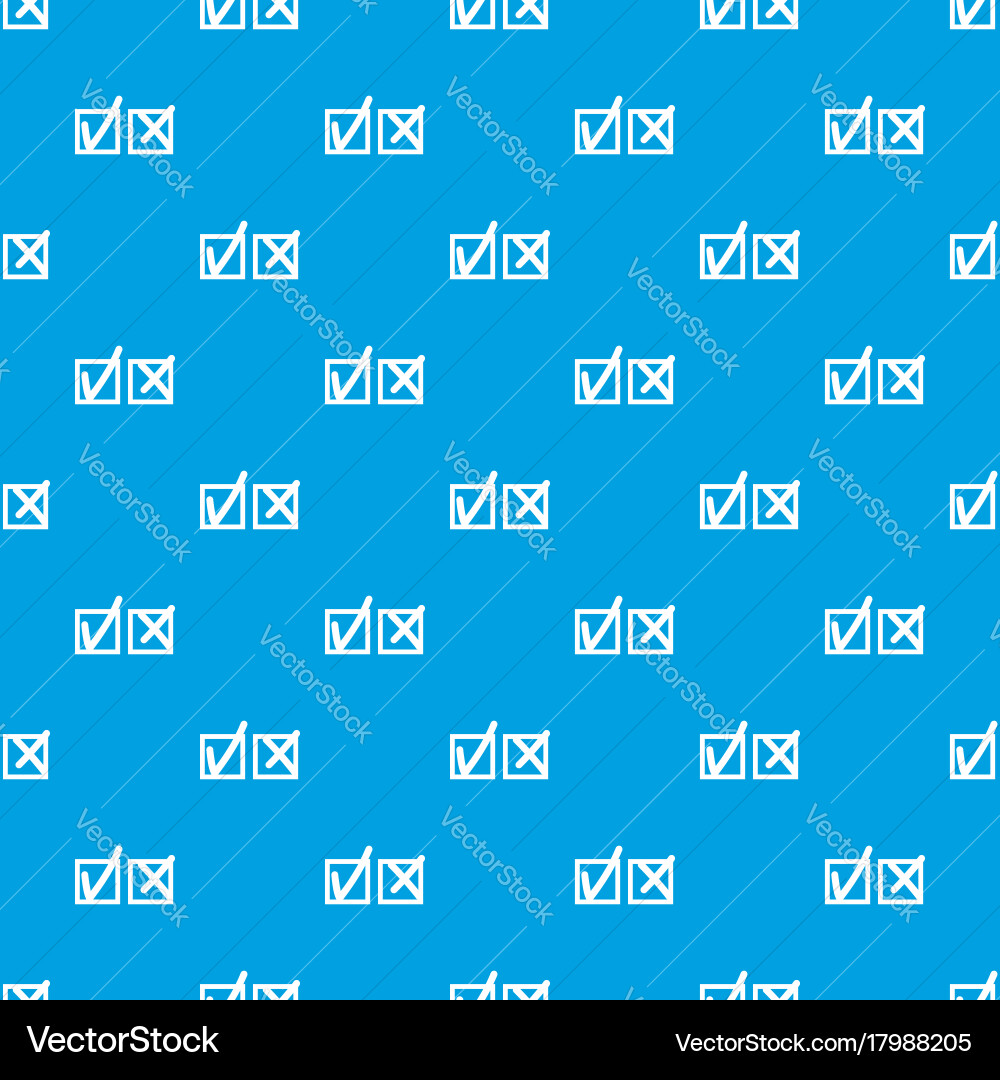 Checkmark to accept and refusal pattern seamless vector image