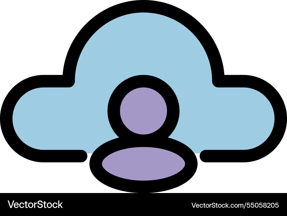 Cloud computing symbol Cloud computing symbol vector image