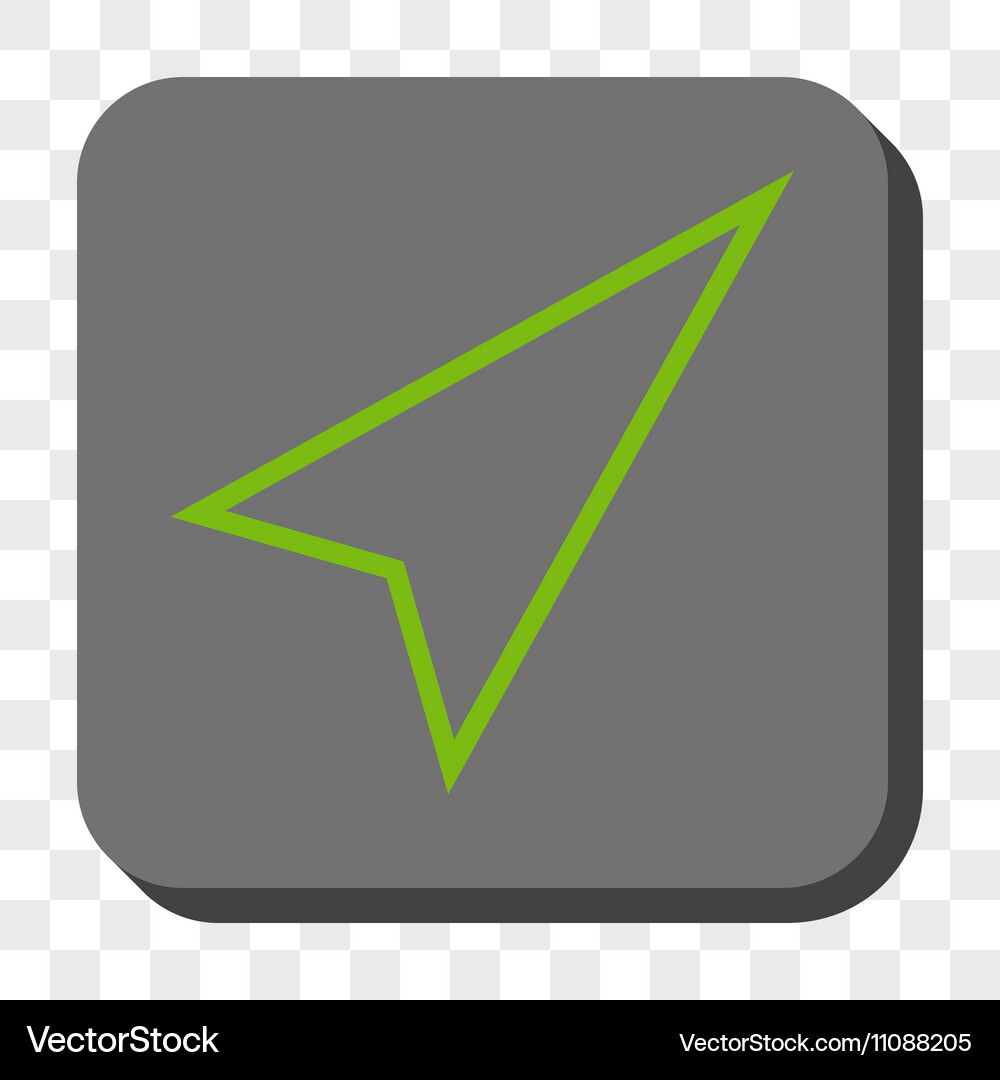 Pointer right up rounded square button Vector Image