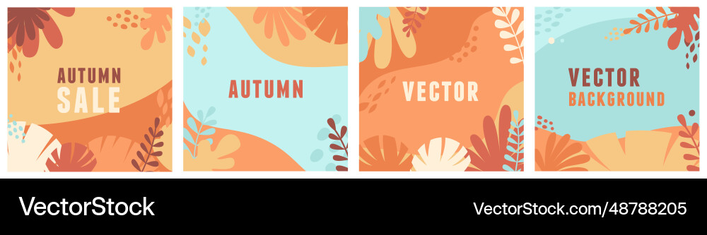 Set of abstract backgrounds with copy space vector image