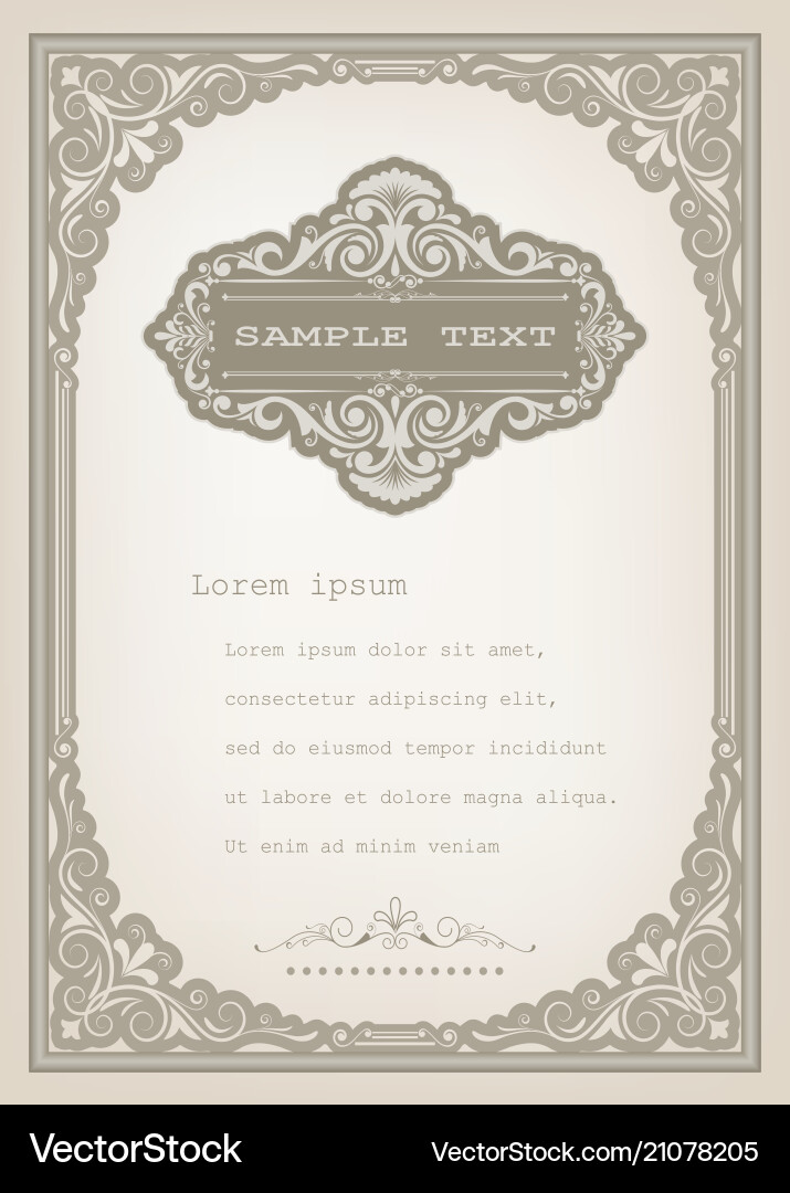 Vintage frame Royalty Free Vector Image - VectorStock