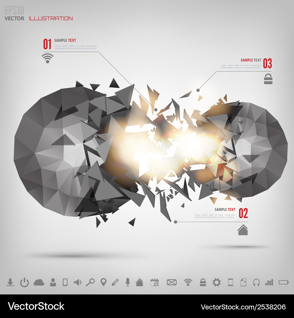 Abstract polygonal geometric background with web vector image