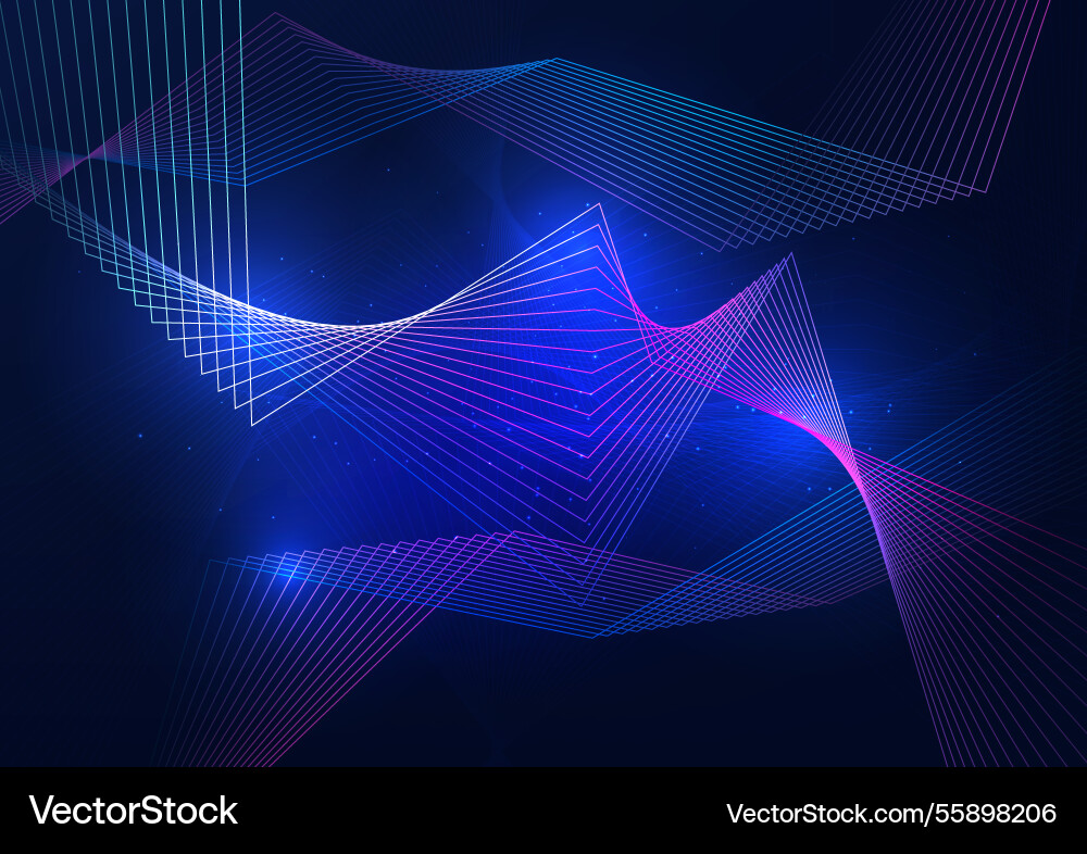 Abstract Tech Gradient Lines vector image