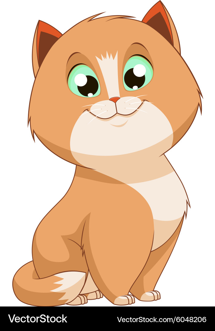 Adorable Red Tabby Kitten Vector Image