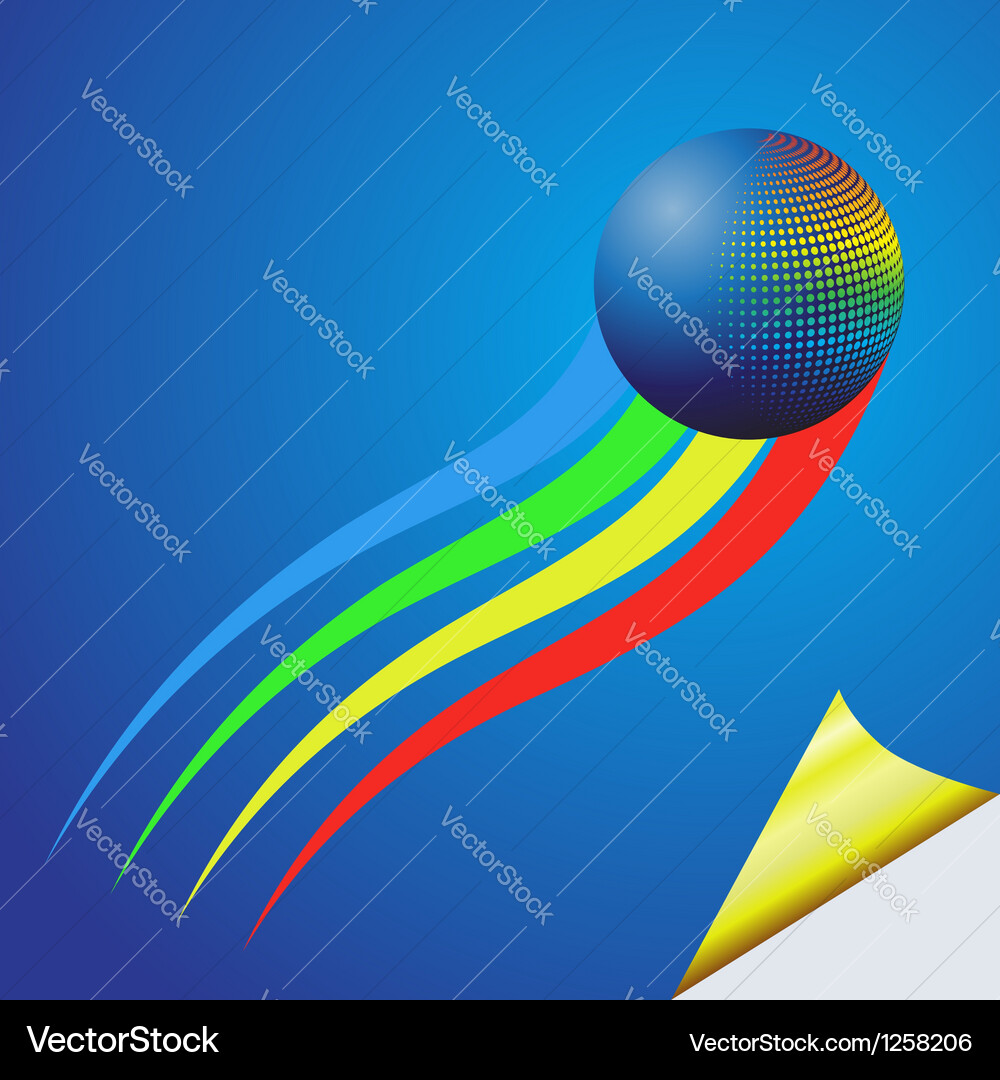 Background with color sphere Vector Image