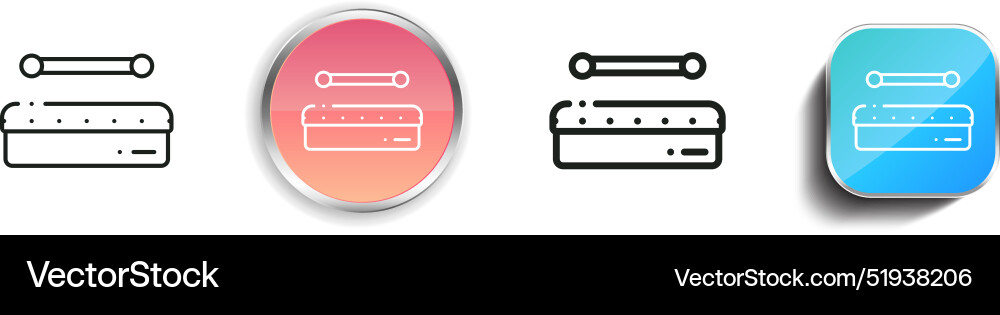 Bodhrn icon thin linear regular and button style vector image