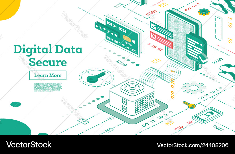 Data Transfer & Security vector image